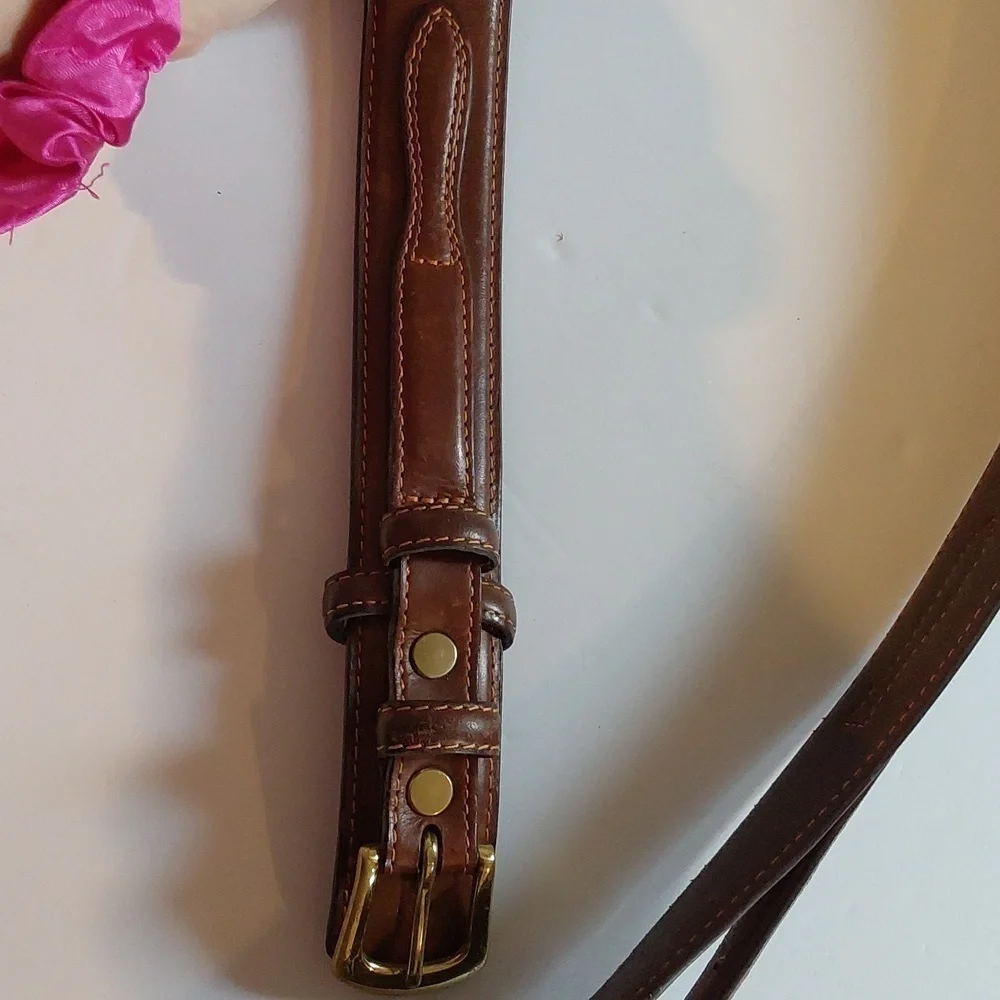 3 D Belt Co. |Mens Apache Ranger Western Belt Premium Leather Brass Sz.34